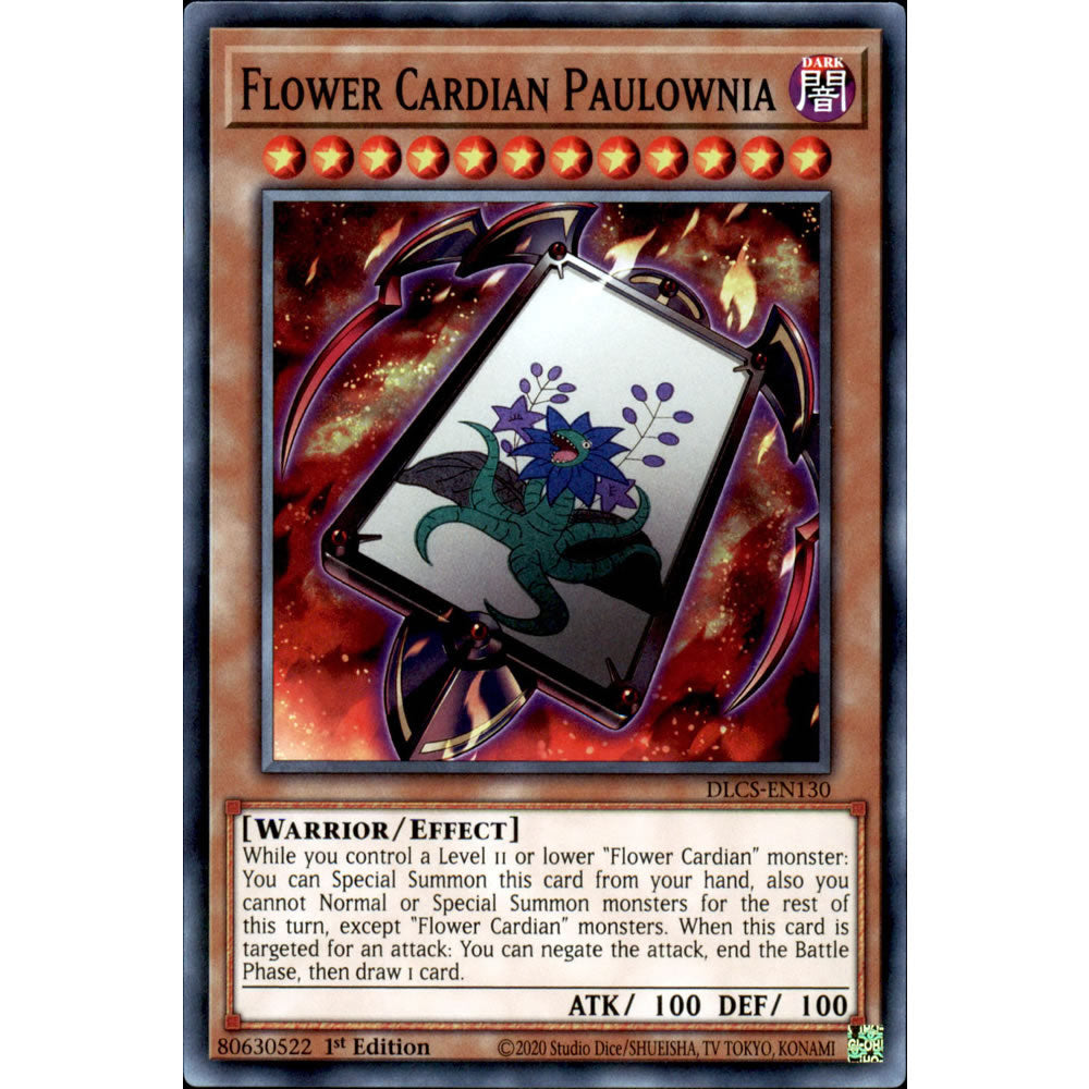 Flower Cardian Paulownia DLCS-EN130 Yu-Gi-Oh! Card from the Dragons of Legend: The Complete Series Set