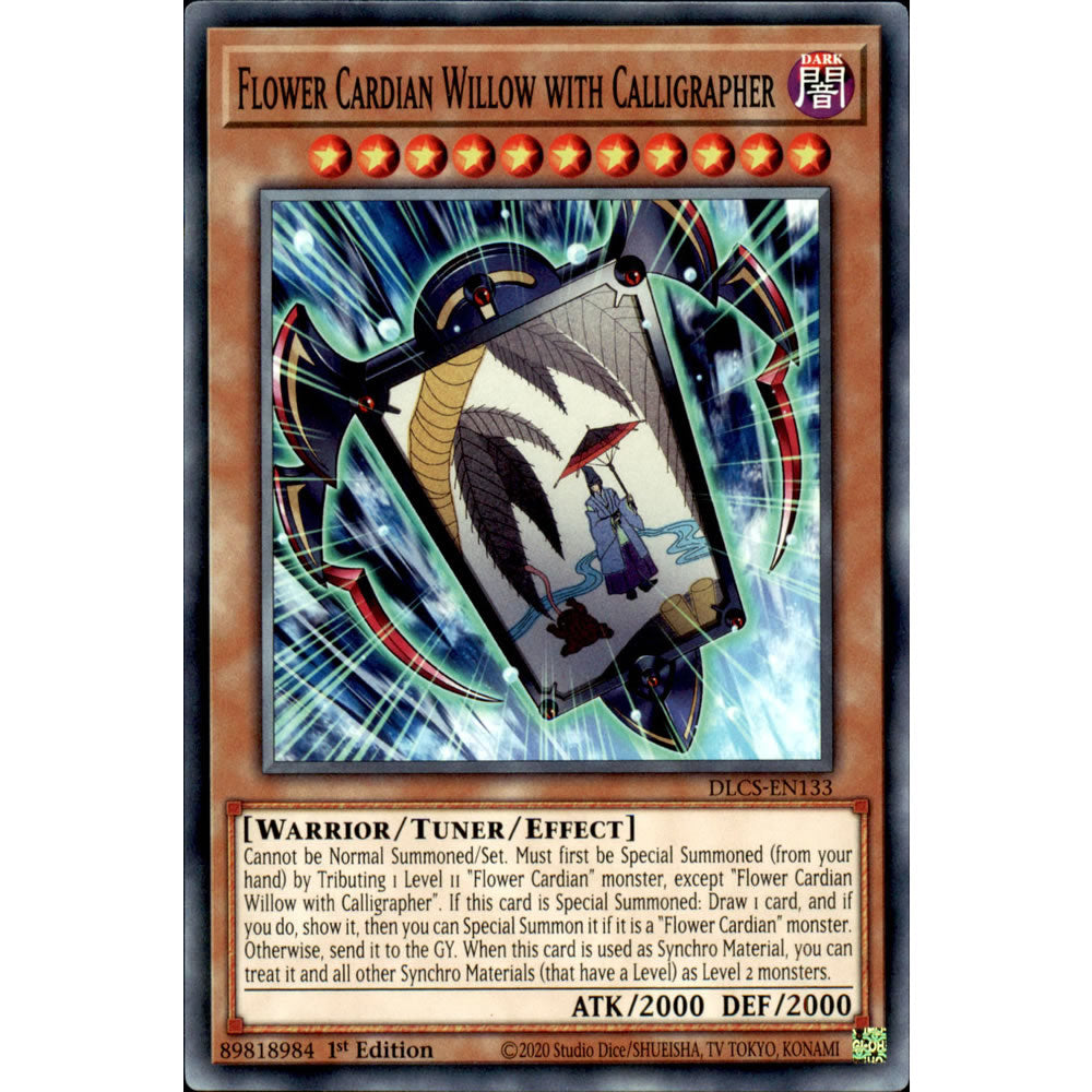 Flower Cardian Willow with Calligrapher DLCS-EN133 Yu-Gi-Oh! Card from the Dragons of Legend: The Complete Series Set