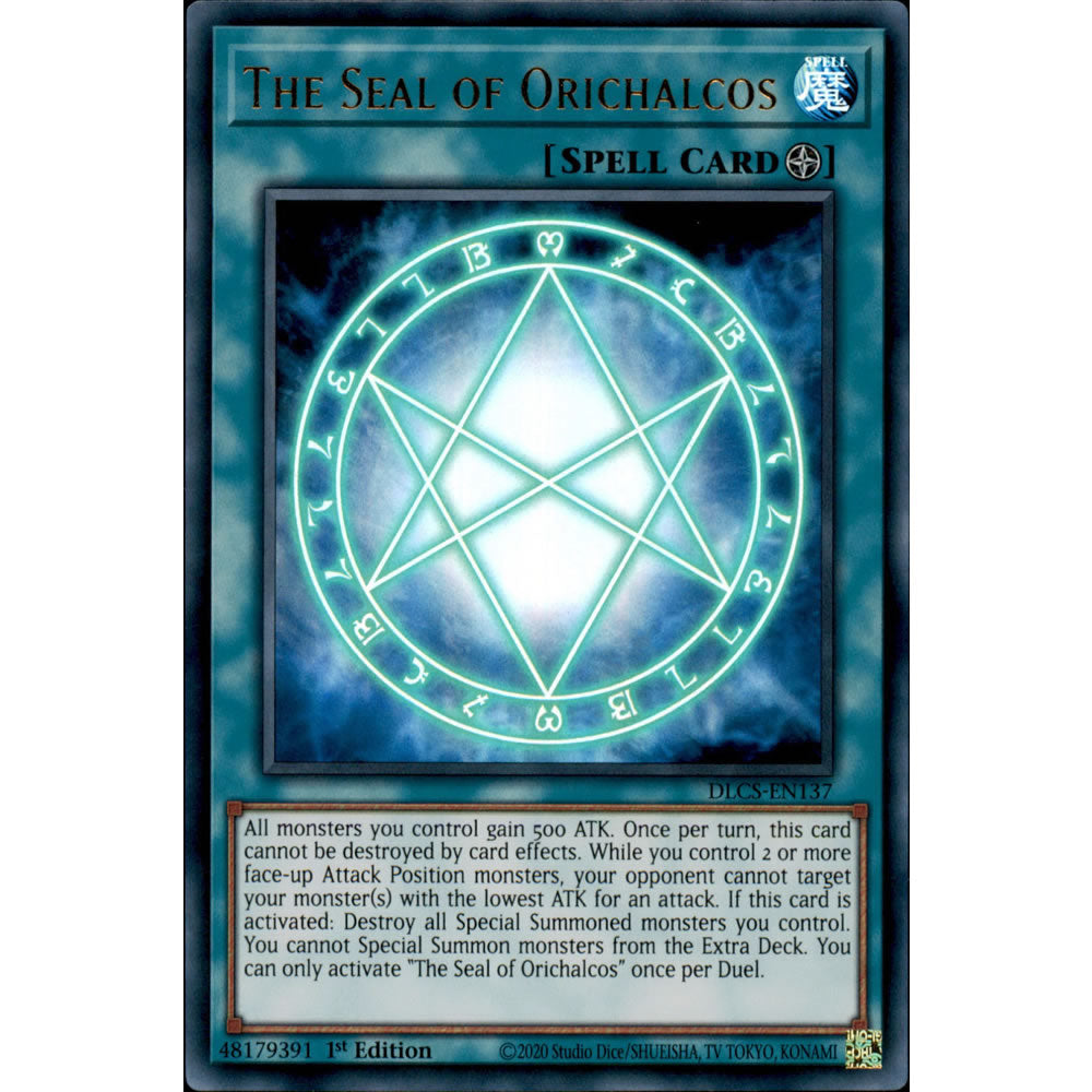 The Seal of Orichalcos DLCS-EN137 Yu-Gi-Oh! Card from the Dragons of Legend: The Complete Series Set