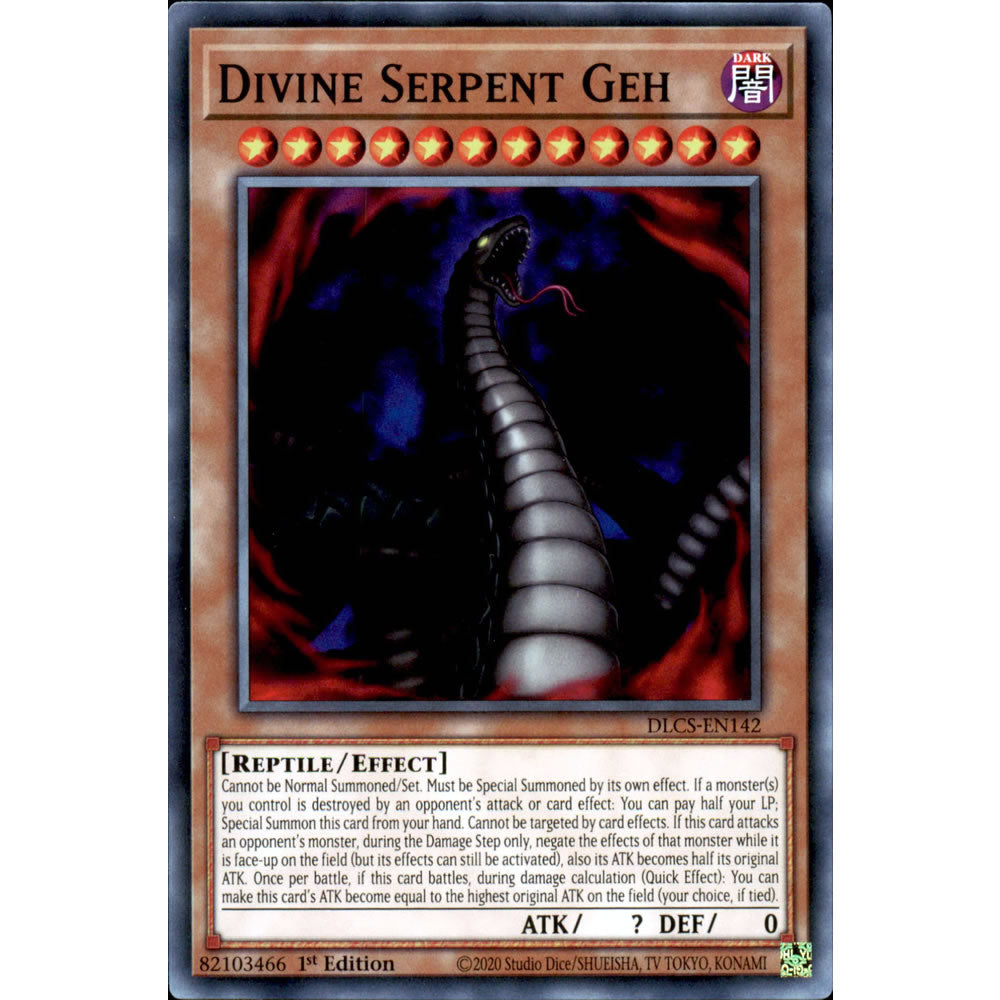 Divine Serpent Geh DLCS-EN142 Yu-Gi-Oh! Card from the Dragons of Legend: The Complete Series Set