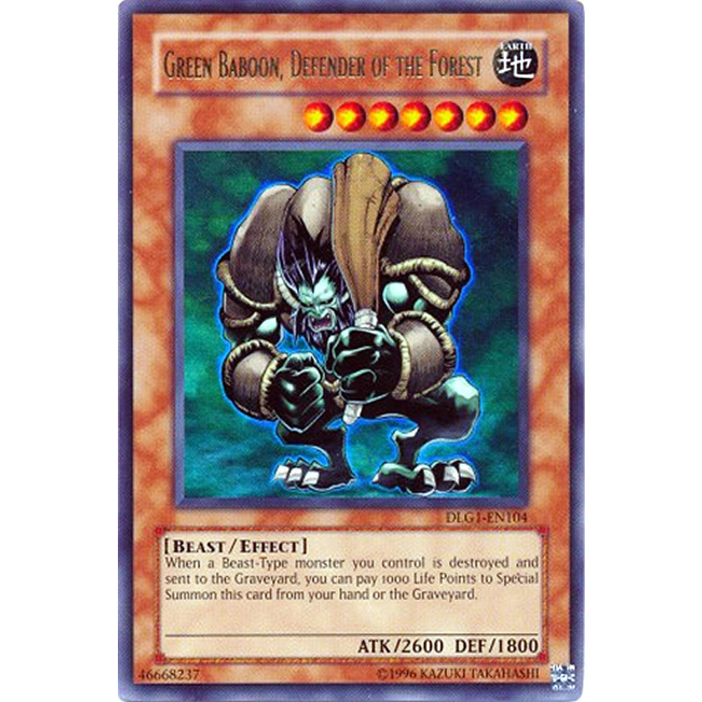 Green Baboon, Defender of The Forest DLG1-EN104 Yu-Gi-Oh! Card from the Dark Legends Set