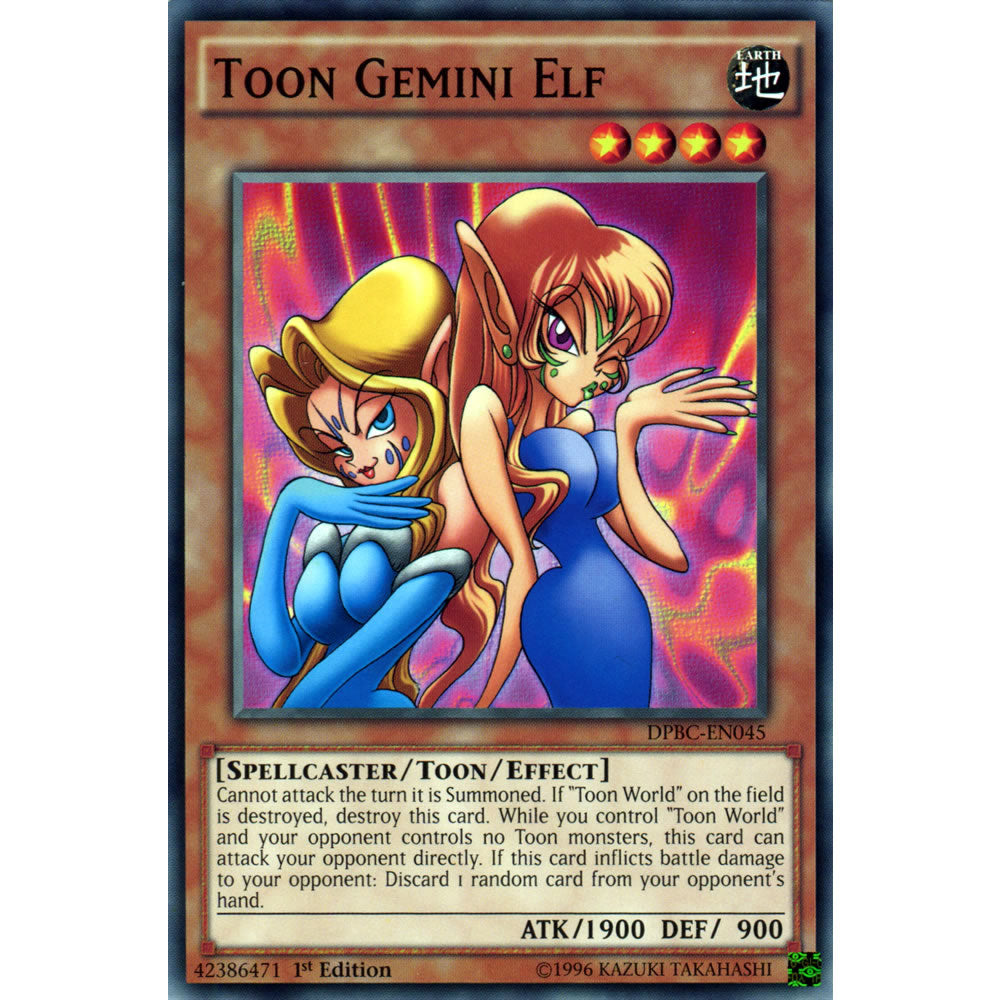 Toon Gemini Elf DPBC-EN045 Yu-Gi-Oh! Card from the Duelist Pack: Battle City Set