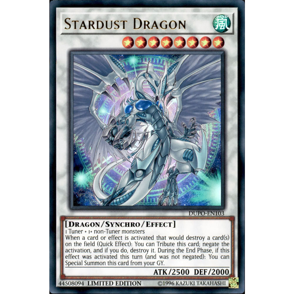 Stardust Dragon DUPO-EN103 Yu-Gi-Oh! Card from the Duel Power Set