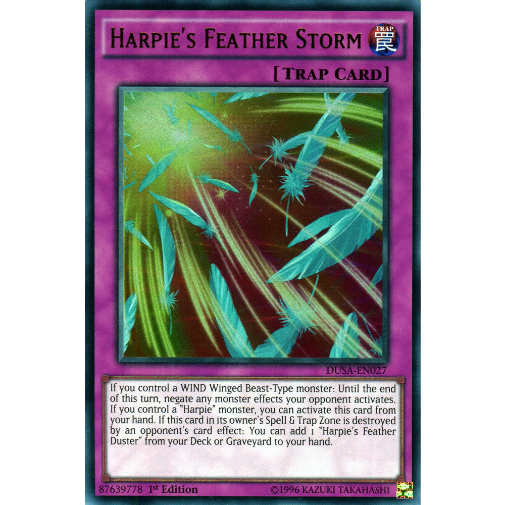 Harpie's Feather Storm DUSA-EN027 Yu-Gi-Oh! Card from the Duelist Saga Set