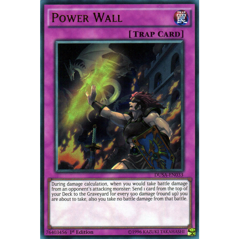 Power Wall DUSA-EN033 Yu-Gi-Oh! Card from the Duelist Saga Set