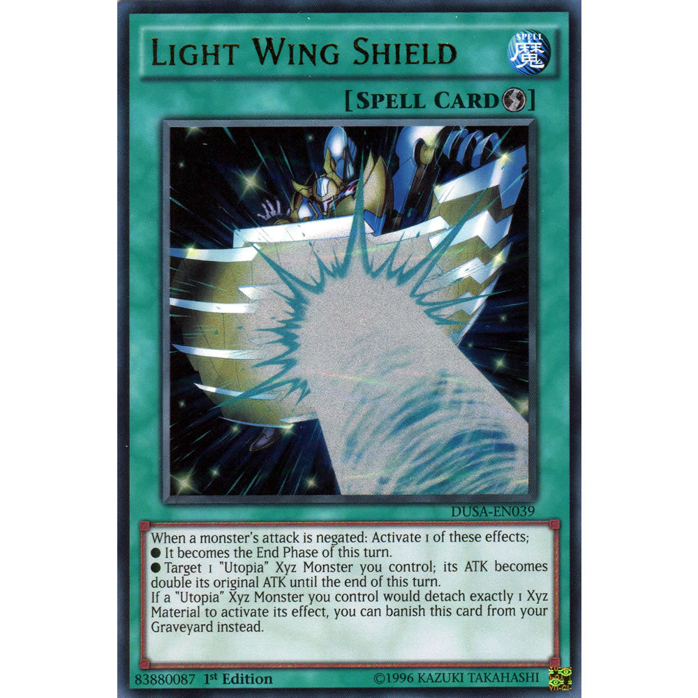 Light Wing Shield DUSA-EN039 Yu-Gi-Oh! Card from the Duelist Saga Set