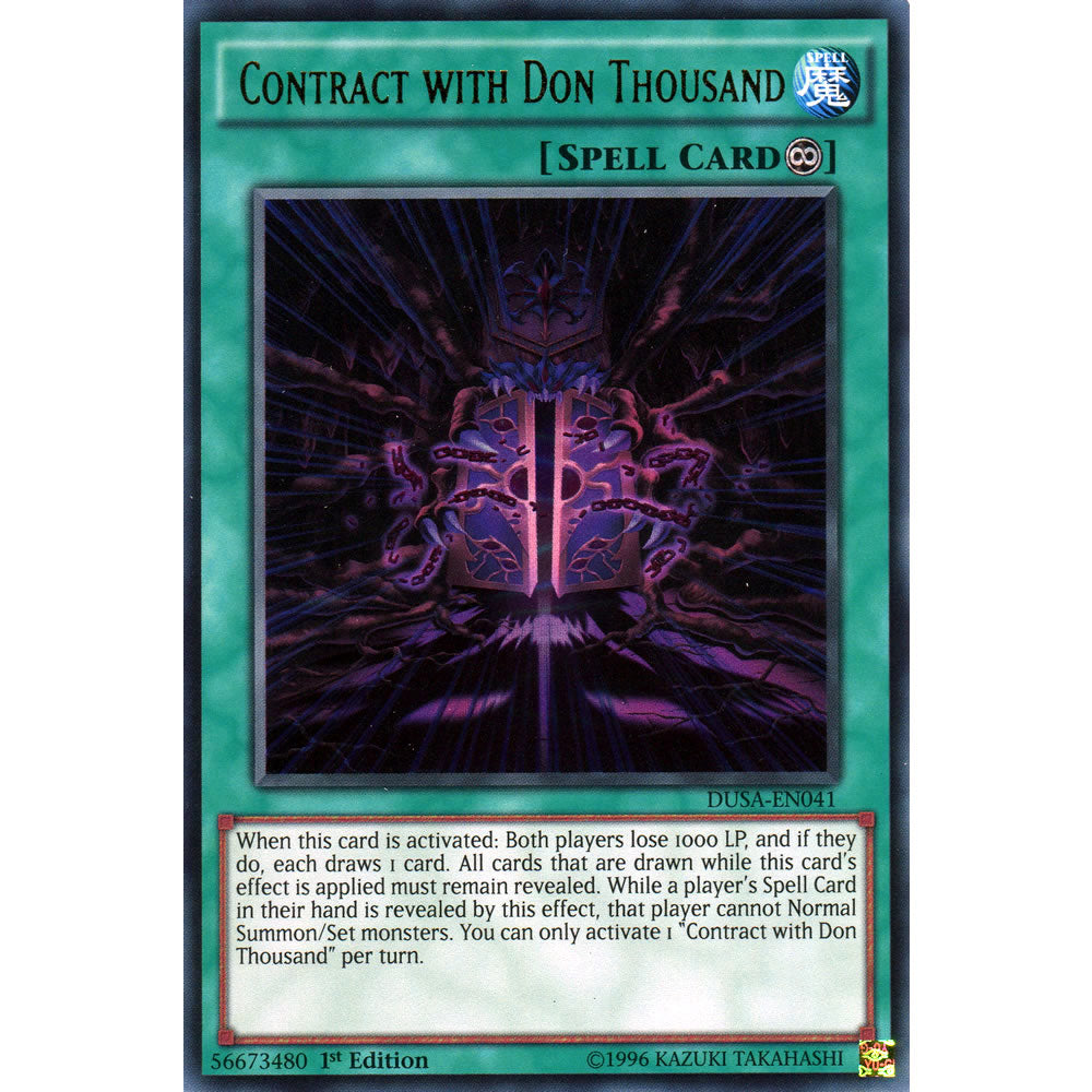 Contract with Don Thousand DUSA-EN041 Yu-Gi-Oh! Card from the Duelist Saga Set