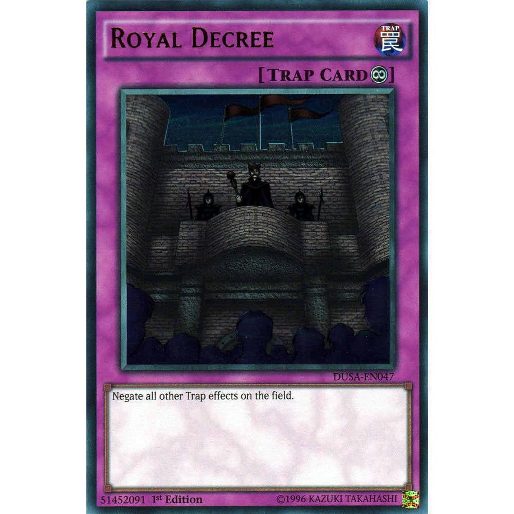 Royal Decree DUSA-EN047 Yu-Gi-Oh! Card from the Duelist Saga Set