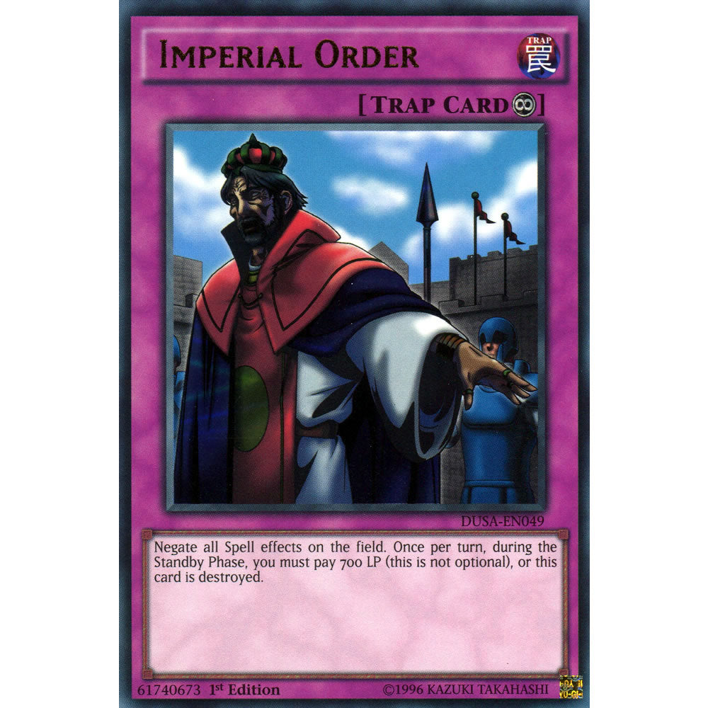 Imperial Order DUSA-EN049 Yu-Gi-Oh! Card from the Duelist Saga Set