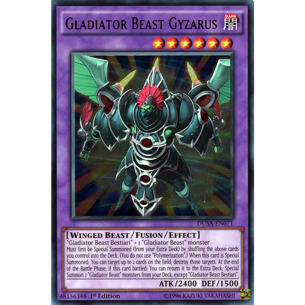 Gladiator Beast Gyzarus DUSA-EN071 Yu-Gi-Oh! Card from the Duelist Saga Set