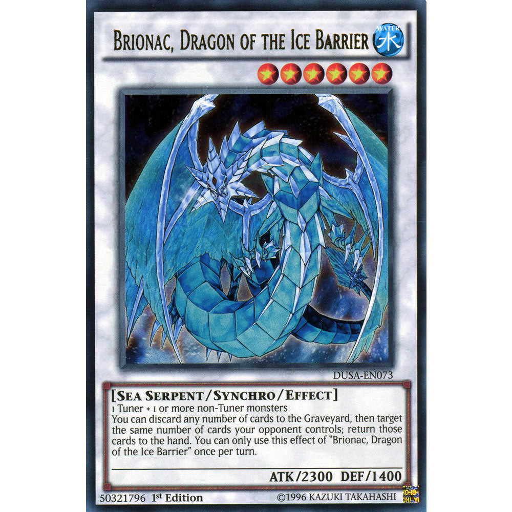 Brionac, Dragon of the Ice Barrier DUSA-EN073 Yu-Gi-Oh! Card from the Duelist Saga Set