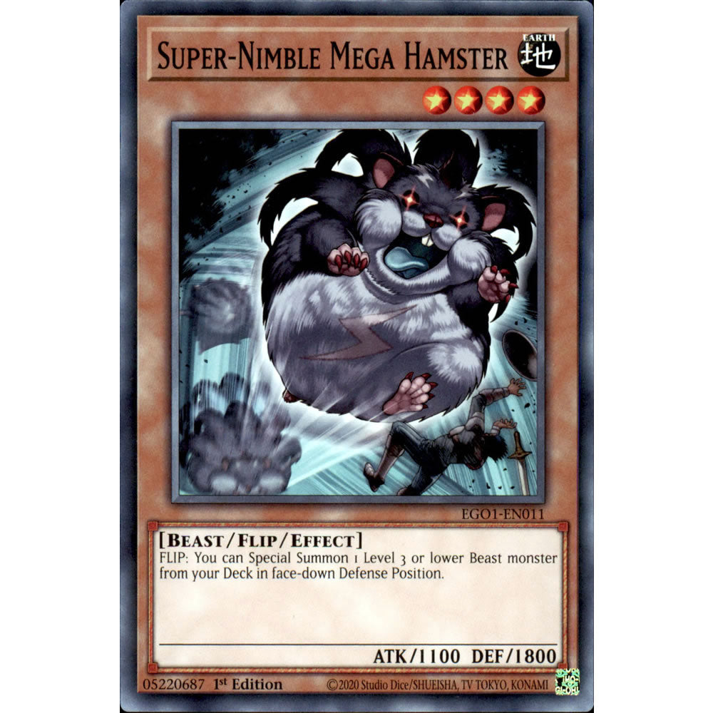 Super-Nimble Mega Hamster EGO1-EN011 Yu-Gi-Oh! Card from the Egyptian God Deck: Obelisk the Tormentor Set