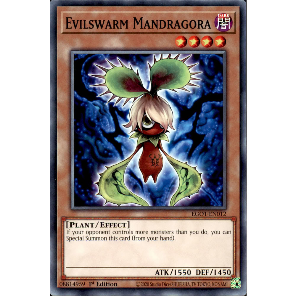 Evilswarm Mandragora EGO1-EN012 Yu-Gi-Oh! Card from the Egyptian God Deck: Obelisk the Tormentor Set