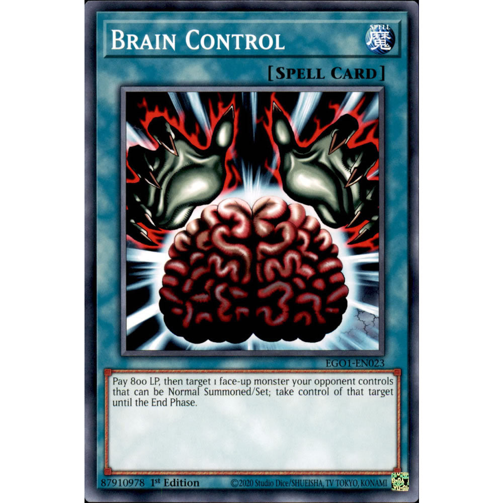 Brain Control EGO1-EN023 Yu-Gi-Oh! Card from the Egyptian God Deck: Obelisk the Tormentor Set