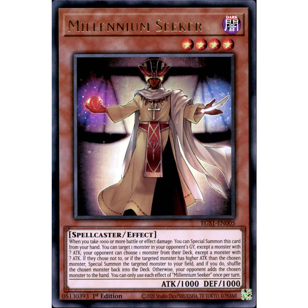 Millennium Seeker EGS1-EN005 Yu-Gi-Oh! Card from the Egyptian God Deck: Slifer the Sky Dragon Set