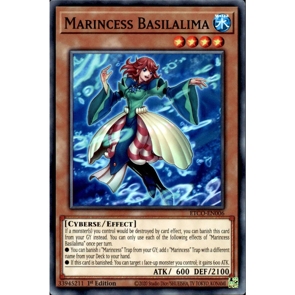 Marincess Basilalima ETCO-EN006 Yu-Gi-Oh! Card from the Eternity Code Set