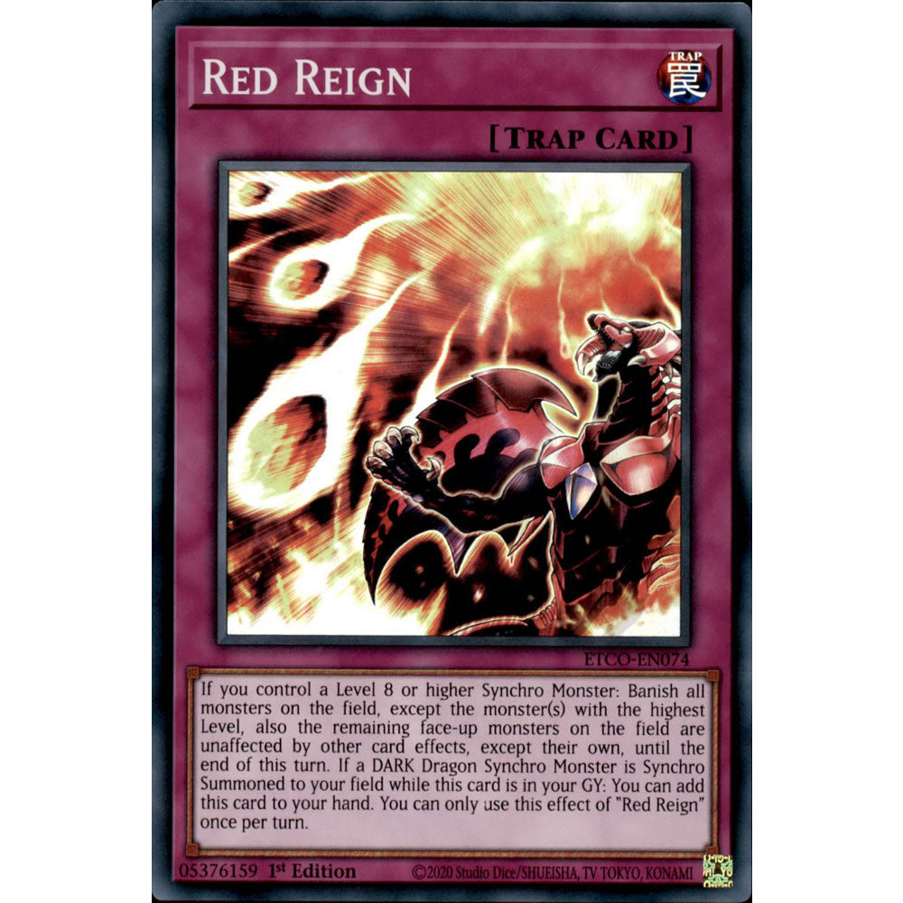 Red Reign ETCO-EN074 Yu-Gi-Oh! Card from the Eternity Code Set