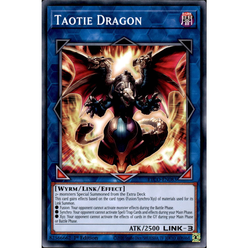 Taotie Dragon ETCO-EN083 Yu-Gi-Oh! Card from the Eternity Code Set