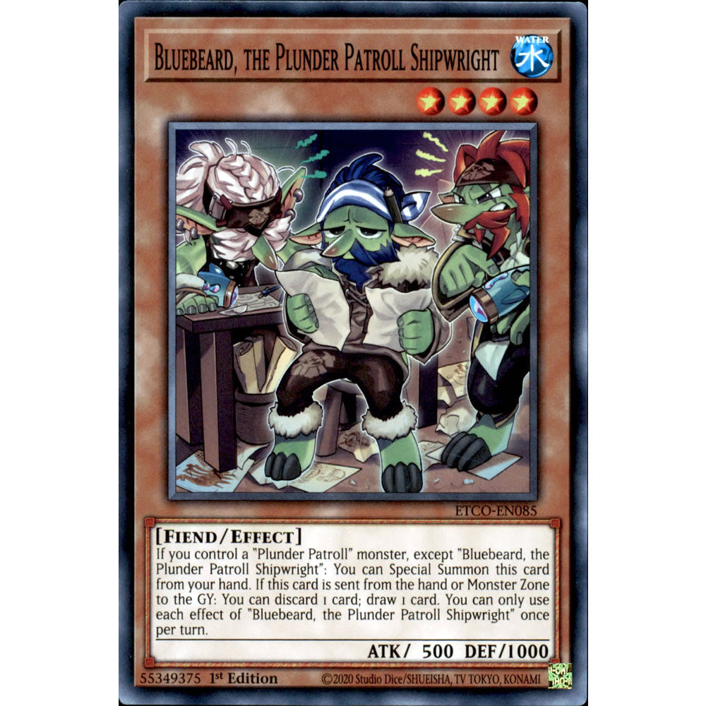 Bluebeard, the Plunder Patroll Shipwright ETCO-EN085 Yu-Gi-Oh! Card from the Eternity Code Set