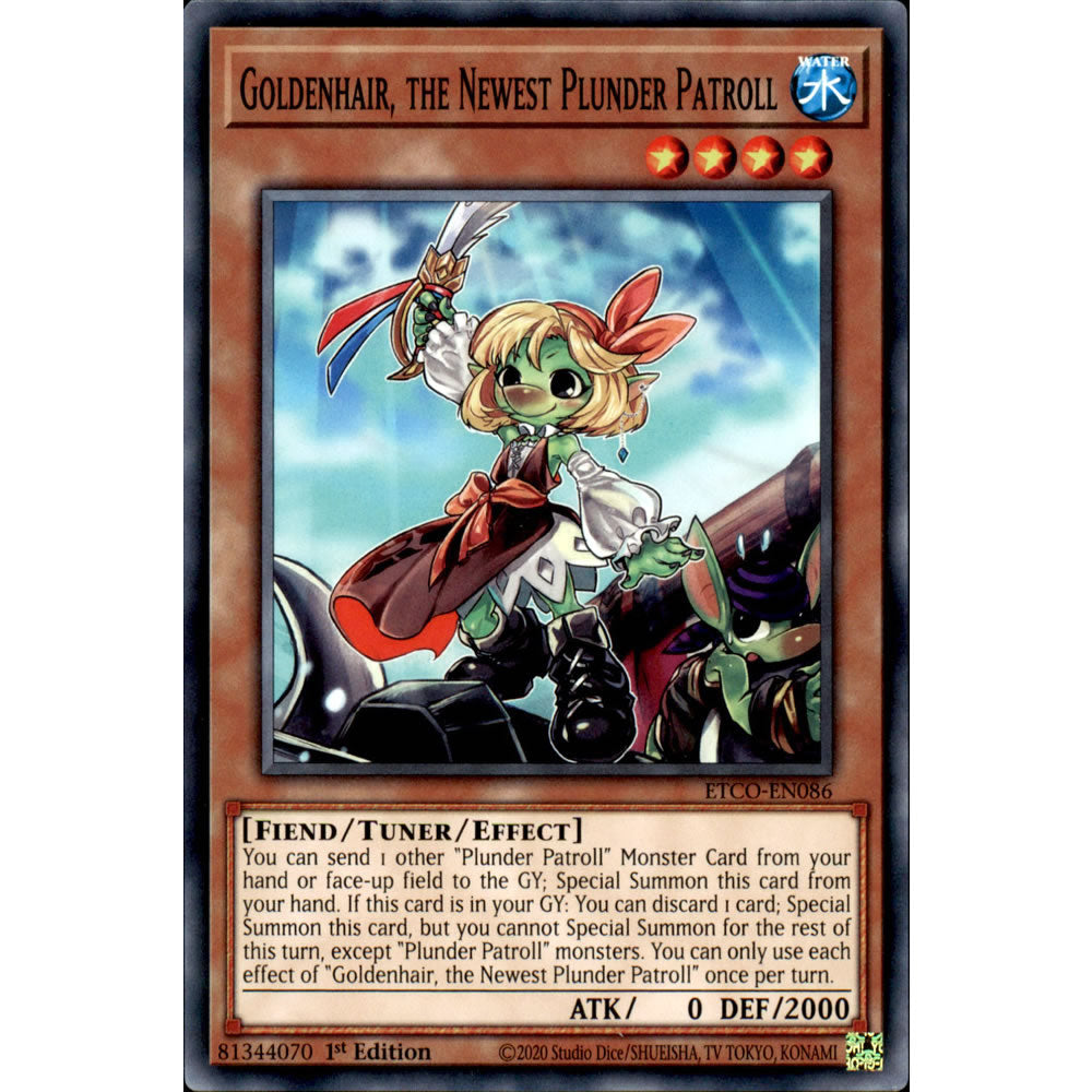 Goldenhair, the Newest Plunder Patroll ETCO-EN086 Yu-Gi-Oh! Card from the Eternity Code Set