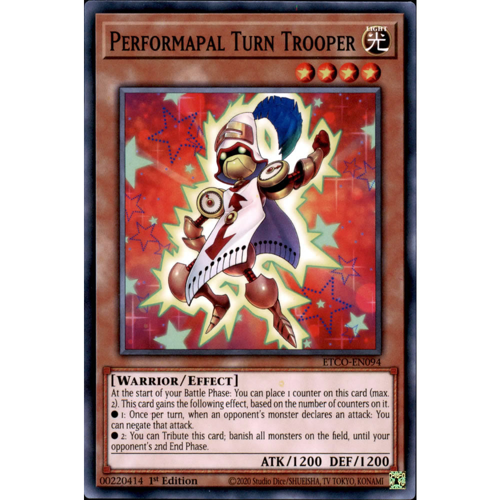 Performapal Turn Trooper ETCO-EN094 Yu-Gi-Oh! Card from the Eternity Code Set