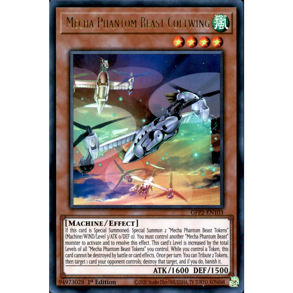 Mecha Phantom Beast Coltwing GFP2-EN103 Yu-Gi-Oh! Card from the Ghosts From the Past: The 2nd Haunting Set