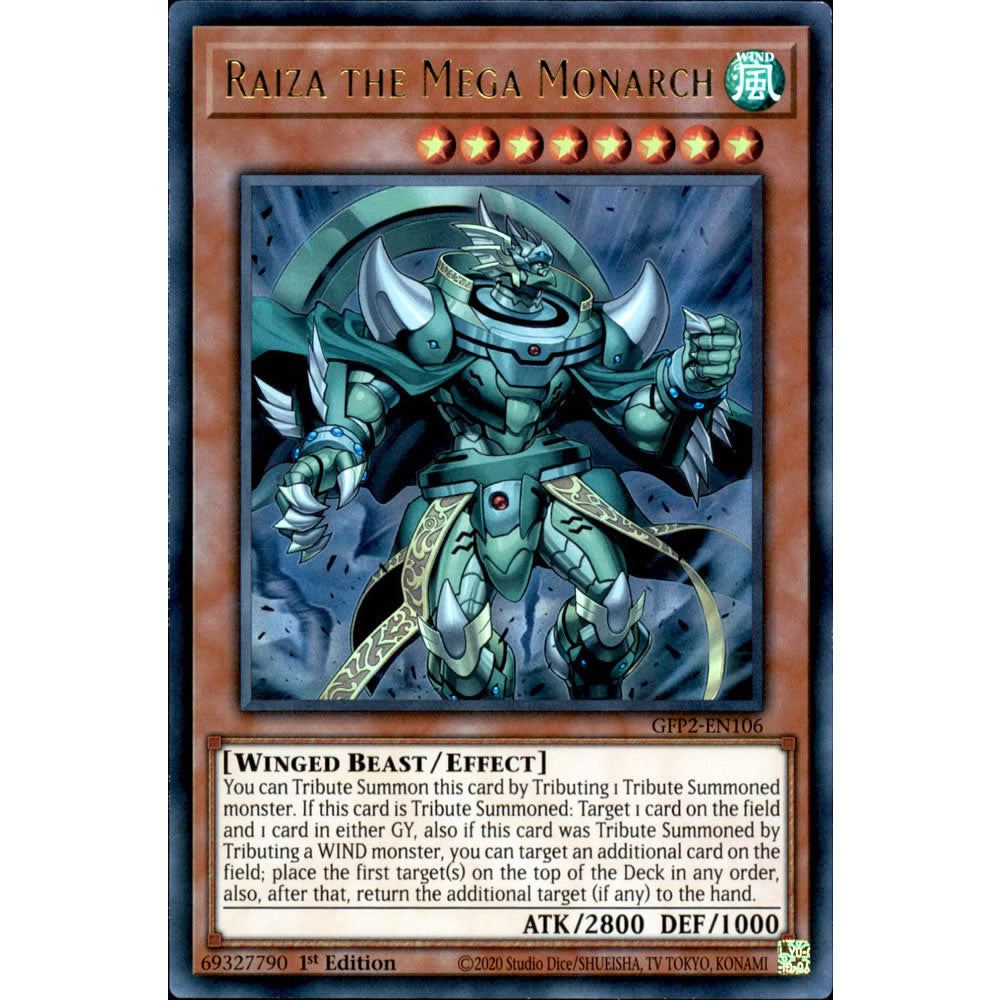 Raiza the Mega Monarch GFP2-EN106 Yu-Gi-Oh! Card from the Ghosts From the Past: The 2nd Haunting Set