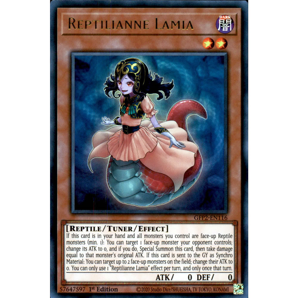 Reptilianne Lamia GFP2-EN116 Yu-Gi-Oh! Card from the Ghosts From the Past: The 2nd Haunting Set