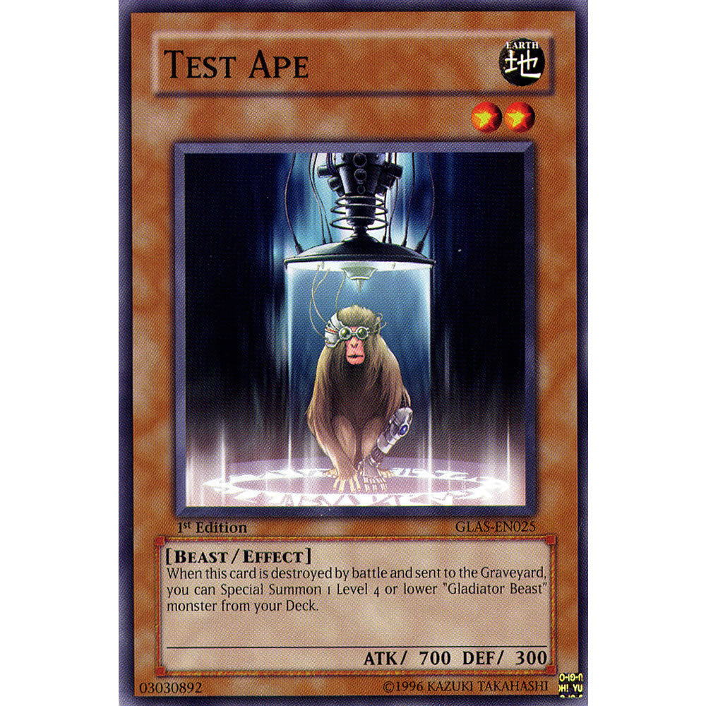 Test Ape GLAS-EN025 Yu-Gi-Oh! Card from the Gladiator's Assault Set