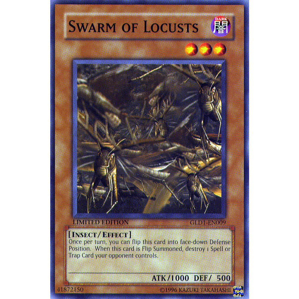 Swarm of Locusts GLD1-EN009 Yu-Gi-Oh! Card from the Gold Series 1 Set