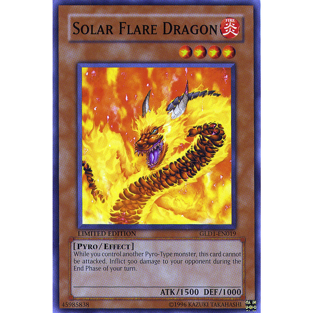 Solar Flare Dragon GLD1-EN019 Yu-Gi-Oh! Card from the Gold Series 1 Set