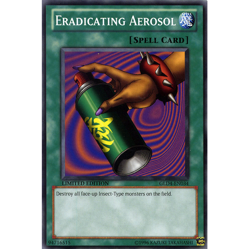 Eradicated Aerosol GLD4-EN034 Yu-Gi-Oh! Card from the Gold Series 4: Pyramids Edition Set