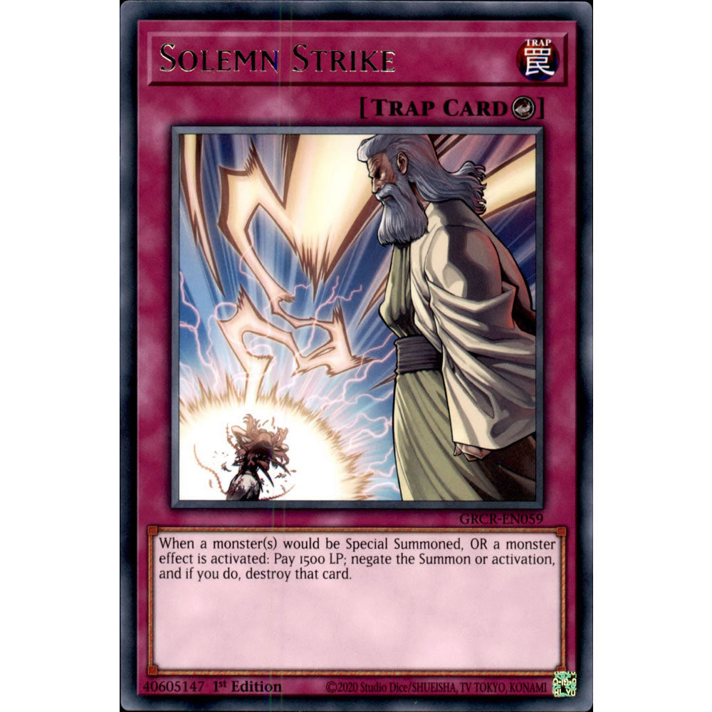 Solemn Strike GRCR-EN059 Yu-Gi-Oh! Card from the The Grand Creators Set