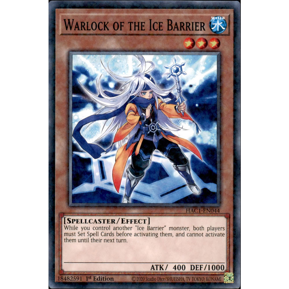 Warlock of the Ice Barrier HAC1-EN044 Yu-Gi-Oh! Card from the Hidden Arsenal: Chapter 1 Set