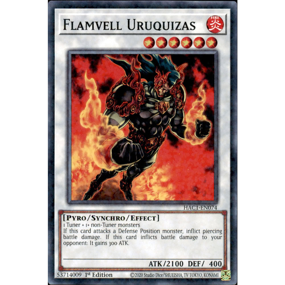 Flamvell Uruquizas HAC1-EN074 Yu-Gi-Oh! Card from the Hidden Arsenal: Chapter 1 Set