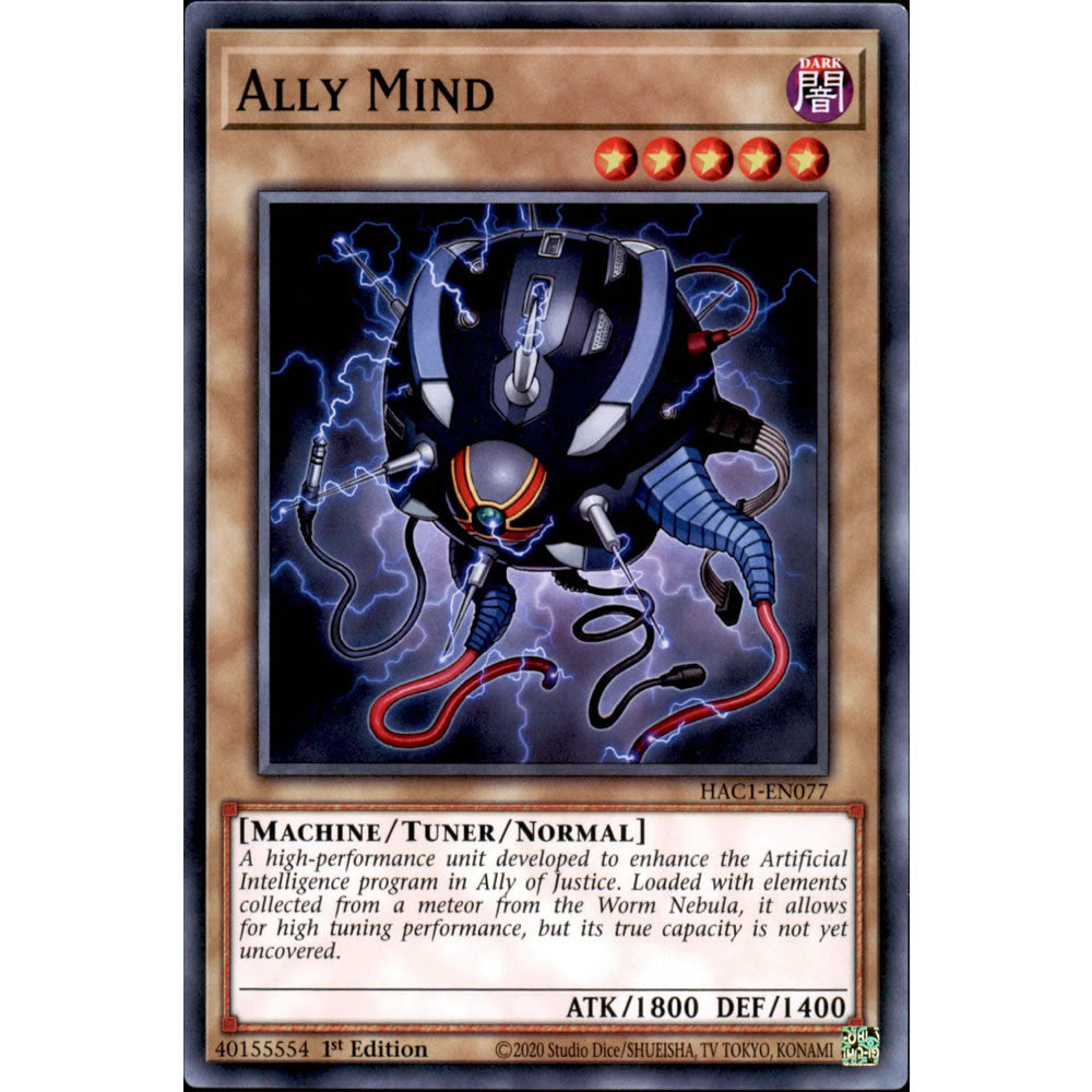 Ally Mind HAC1-EN077 Yu-Gi-Oh! Card from the Hidden Arsenal: Chapter 1 Set