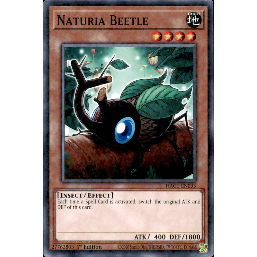 Naturia Beetle HAC1-EN093 Yu-Gi-Oh! Card from the Hidden Arsenal: Chapter 1 Set