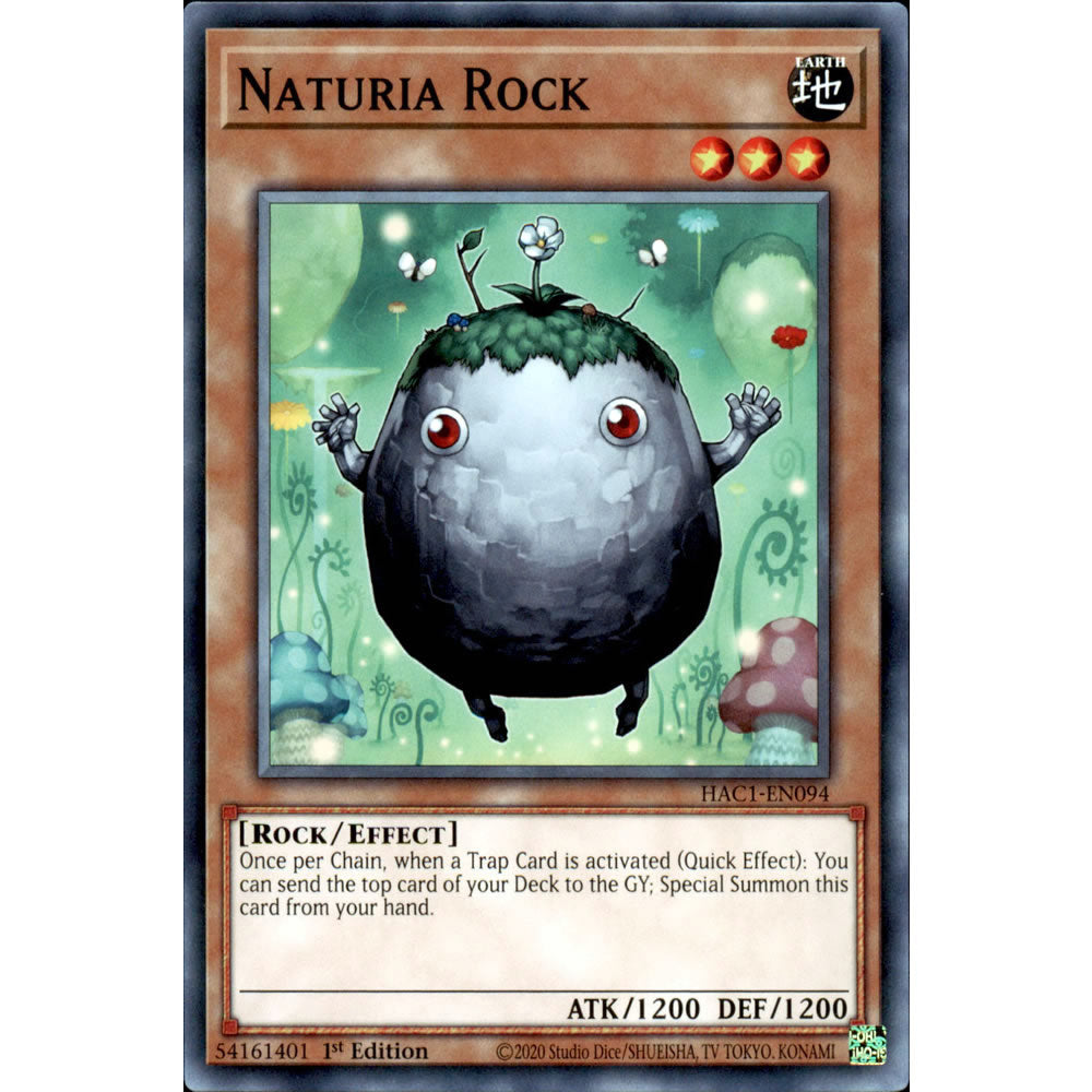 Naturia Rock HAC1-EN094 Yu-Gi-Oh! Card from the Hidden Arsenal: Chapter 1 Set