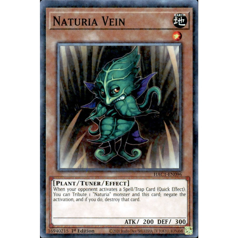 Naturia Vein HAC1-EN096 Yu-Gi-Oh! Card from the Hidden Arsenal: Chapter 1 Set