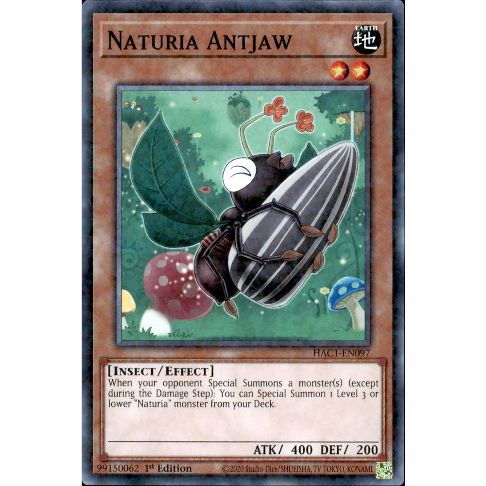 Naturia Antjaw HAC1-EN097 Yu-Gi-Oh! Card from the Hidden Arsenal: Chapter 1 Set