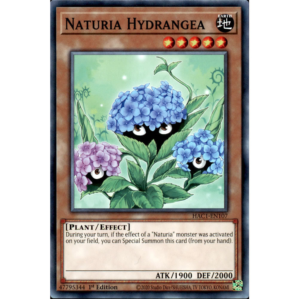 Naturia Hydrangea HAC1-EN107 Yu-Gi-Oh! Card from the Hidden Arsenal: Chapter 1 Set