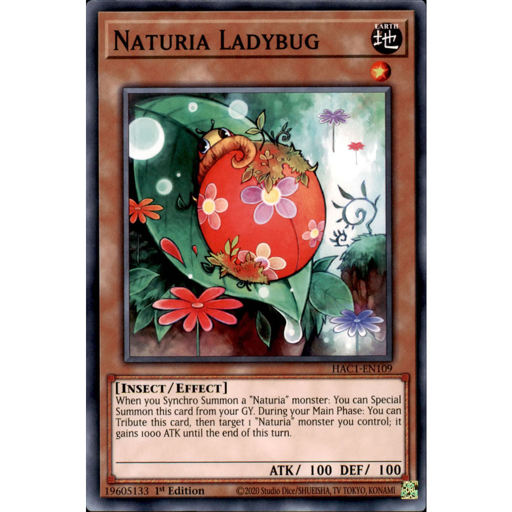 Naturia Ladybug HAC1-EN109 Yu-Gi-Oh! Card from the Hidden Arsenal: Chapter 1 Set