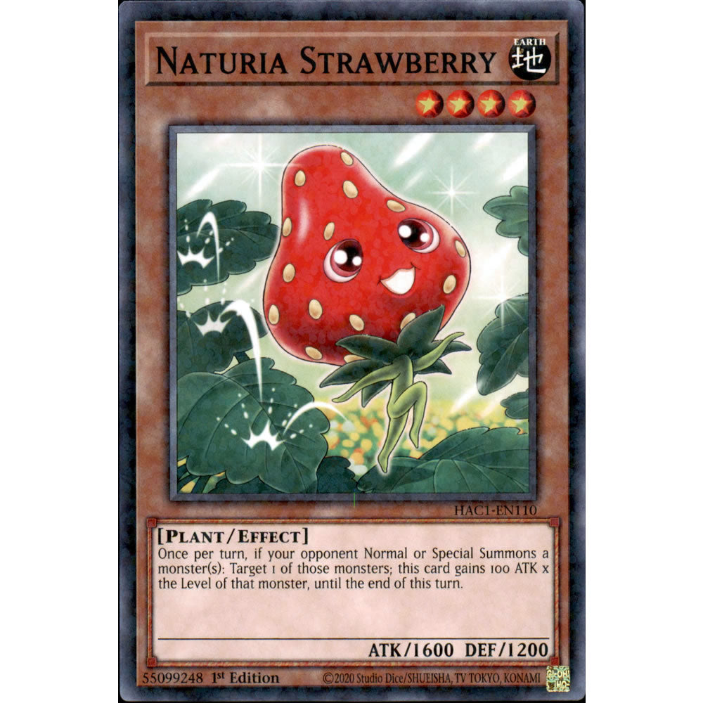 Naturia Strawberry HAC1-EN110 Yu-Gi-Oh! Card from the Hidden Arsenal: Chapter 1 Set