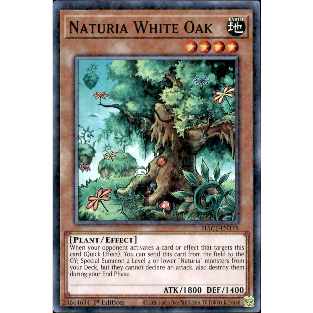 Naturia White Oak HAC1-EN115 Yu-Gi-Oh! Card from the Hidden Arsenal: Chapter 1 Set