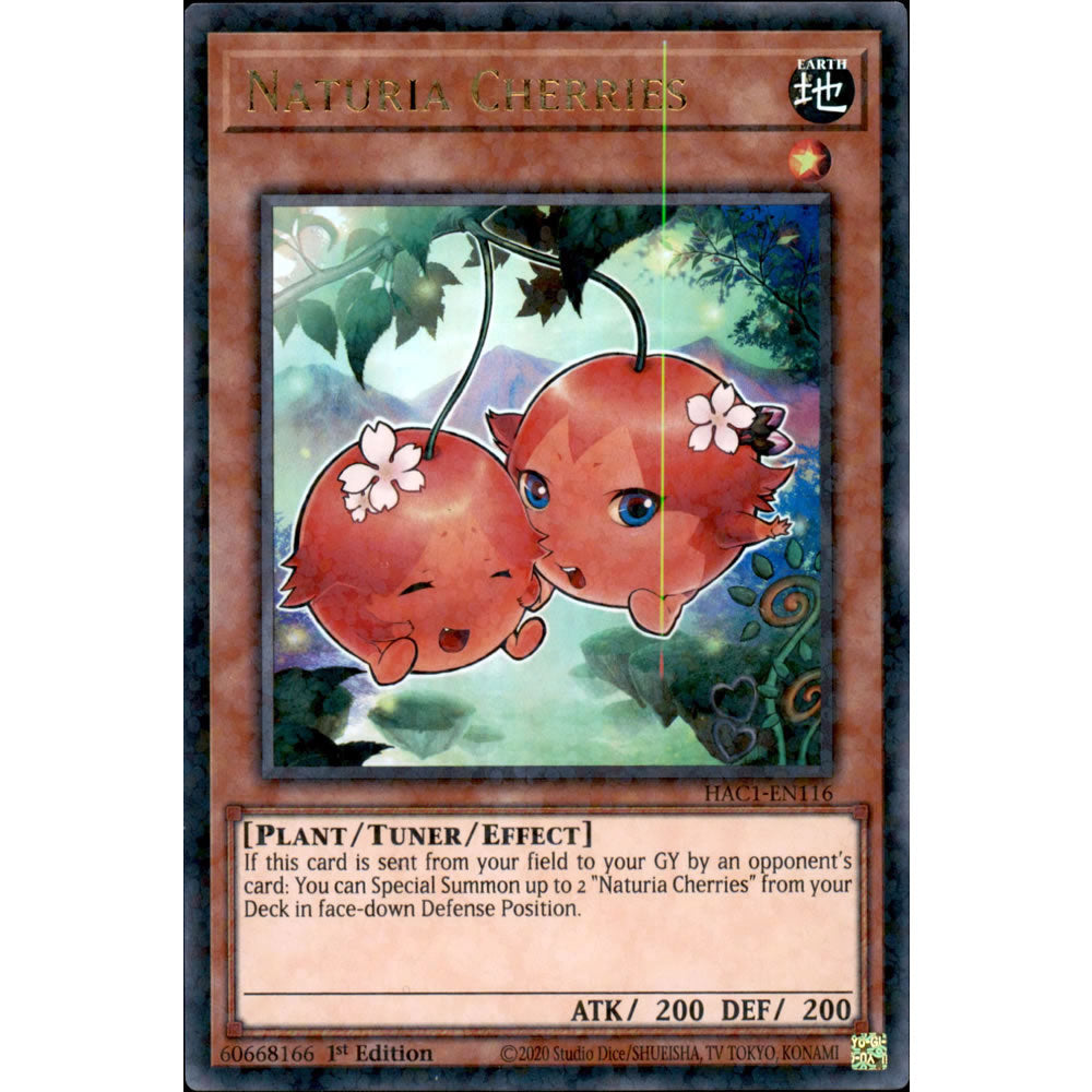 Naturia Cherries HAC1-EN116 Yu-Gi-Oh! Card from the Hidden Arsenal: Chapter 1 Set