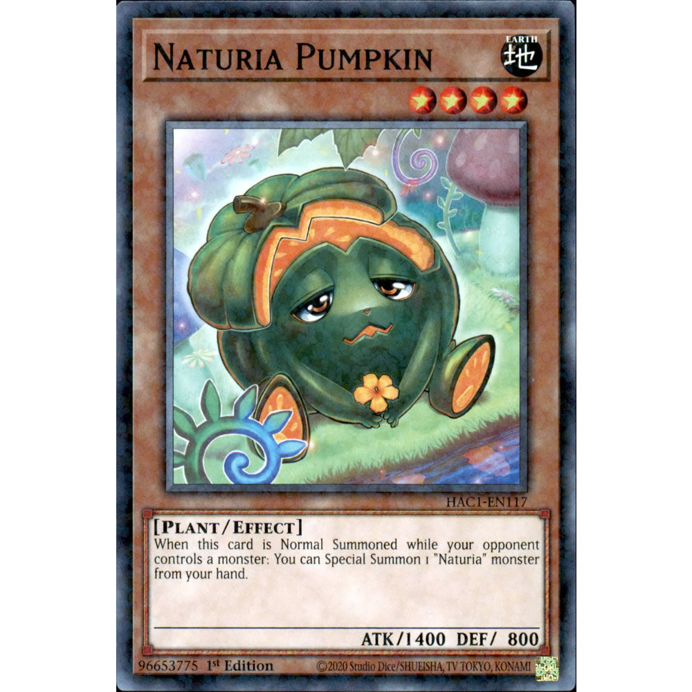 Naturia Pumpkin HAC1-EN117 Yu-Gi-Oh! Card from the Hidden Arsenal: Chapter 1 Set