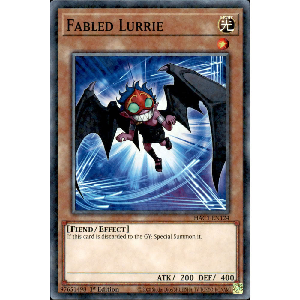 Fabled Lurrie HAC1-EN124 Yu-Gi-Oh! Card from the Hidden Arsenal: Chapter 1 Set