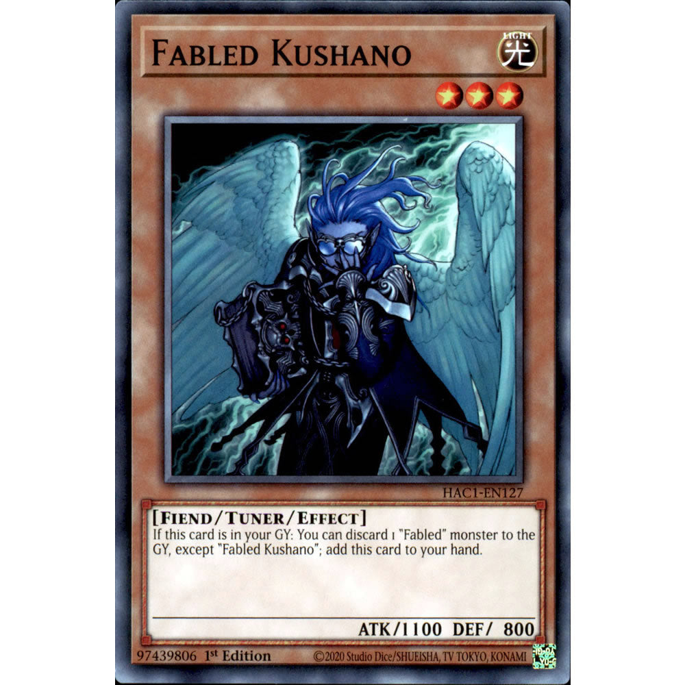 Fabled Kushano HAC1-EN127 Yu-Gi-Oh! Card from the Hidden Arsenal: Chapter 1 Set