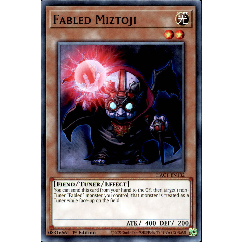 Fabled Miztoji HAC1-EN132 Yu-Gi-Oh! Card from the Hidden Arsenal: Chapter 1 Set