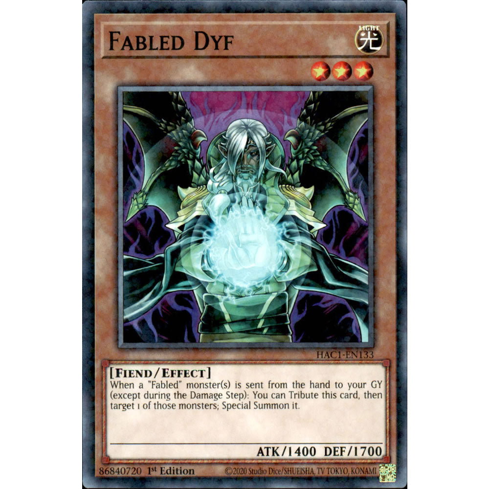 Fabled Dyf HAC1-EN133 Yu-Gi-Oh! Card from the Hidden Arsenal: Chapter 1 Set